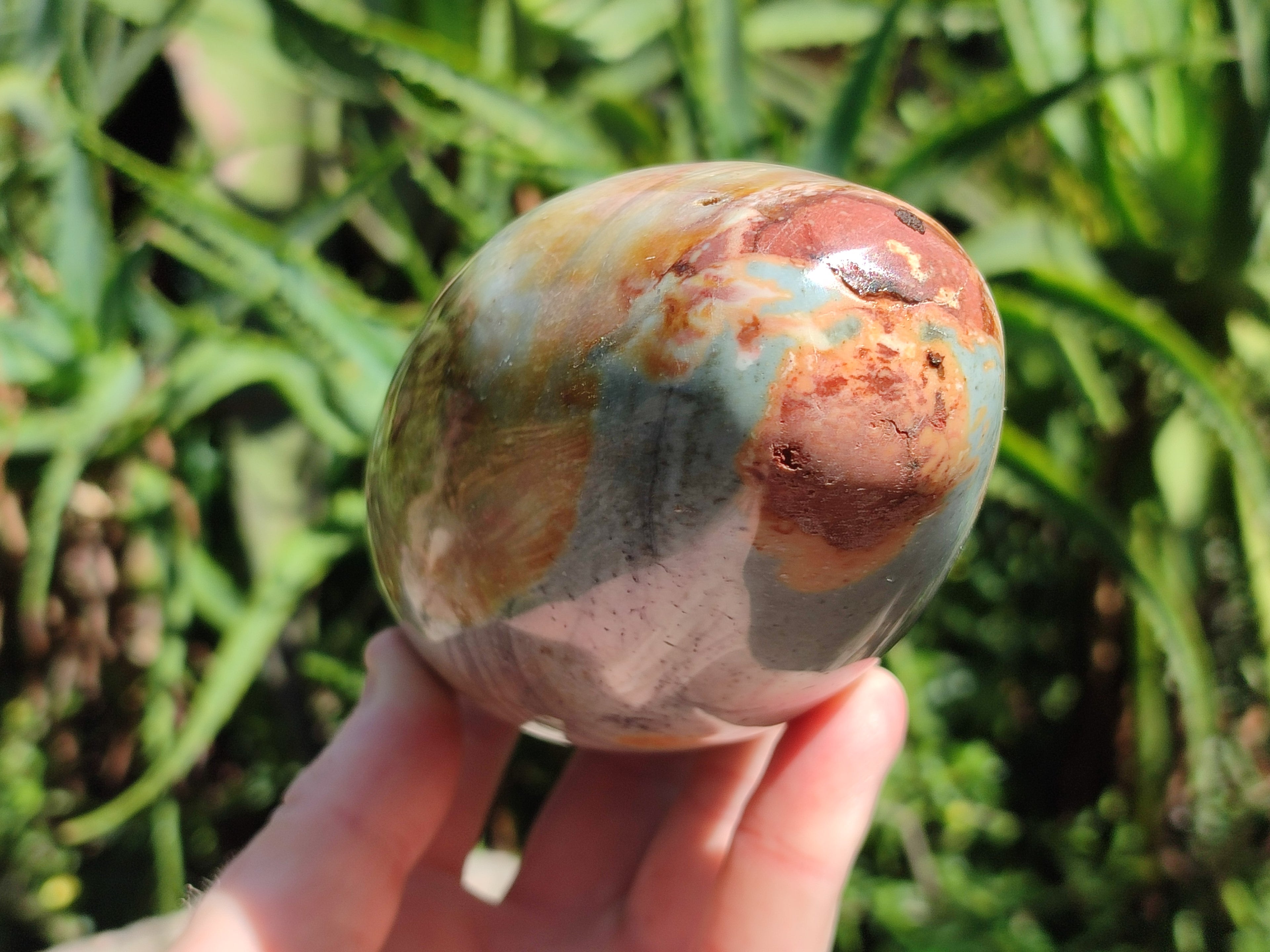 Polished Polychrome Jasper Standing Free Forms x 3 From NW Coast, Madagascar - Toprock Gemstones and Minerals 