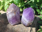 Polished Chevron Amethyst Crystals x 6 From Madagascar - Toprock Gemstones and Minerals 