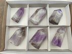 Polished Chevron Amethyst Crystals x 6 From Madagascar - Toprock Gemstones and Minerals 