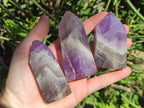 Polished Chevron Amethyst Crystals x 6 From Madagascar - Toprock Gemstones and Minerals 