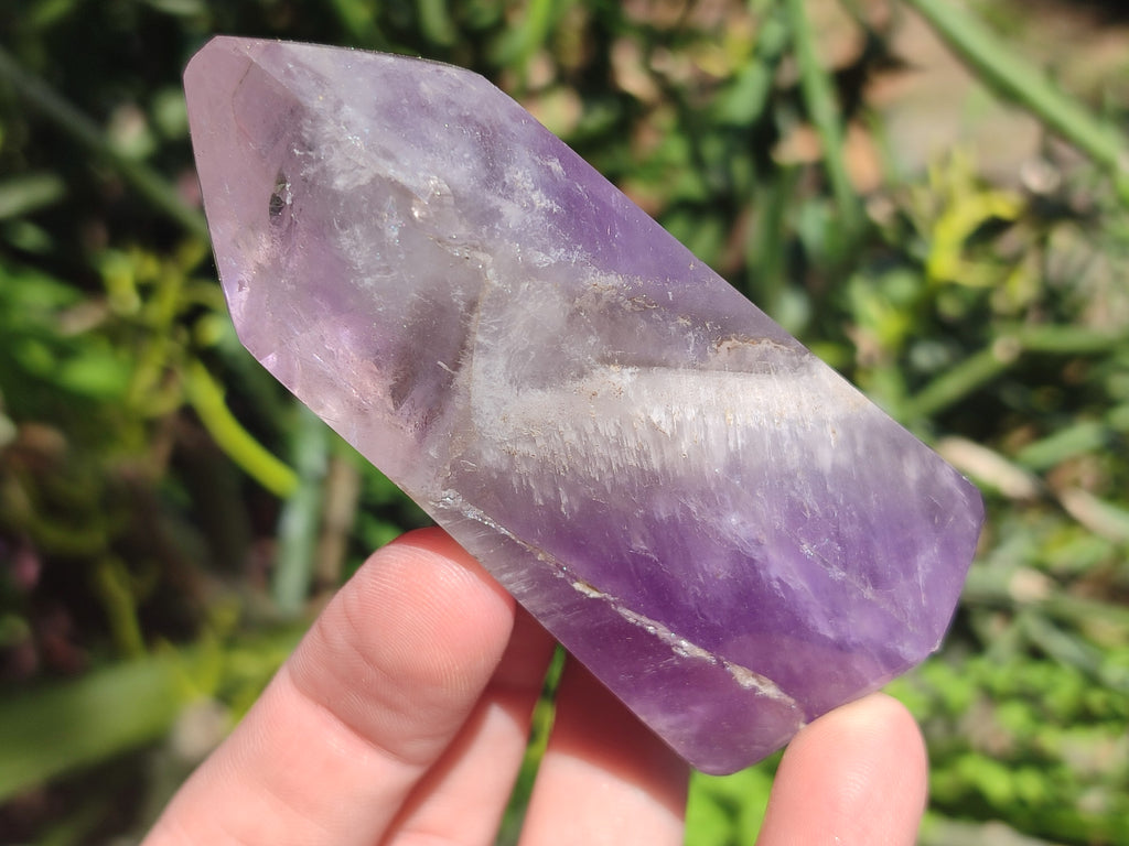 Polished Chevron Amethyst Crystals x 6 From Madagascar - Toprock Gemstones and Minerals 
