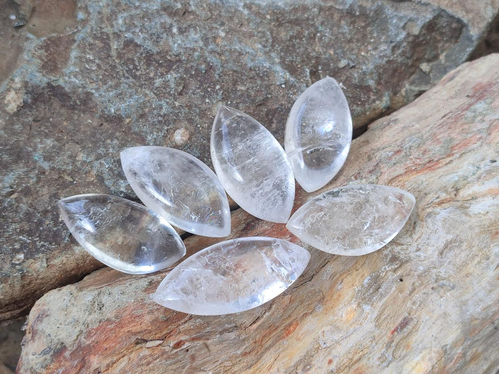 Polished Rock Crystal Quartz "Angel Tears" Free Forms x 70 From Madagascar - Toprock Gemstones and Minerals 