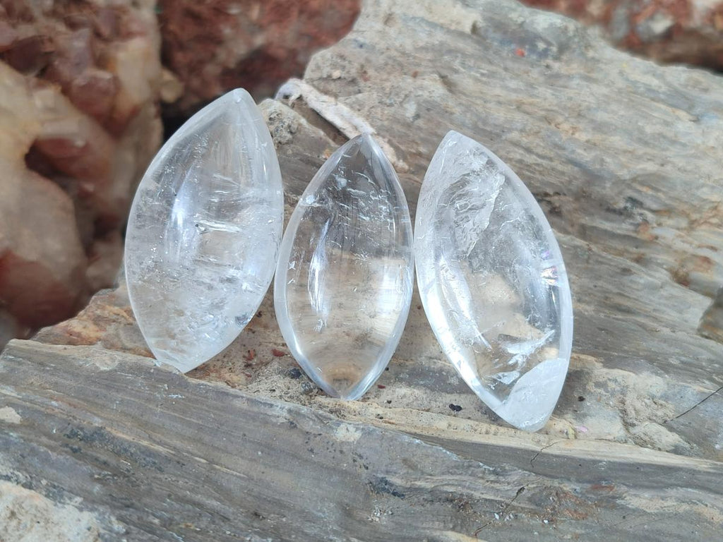 Polished Rock Crystal Quartz "Angel Tears" Free Forms x 70 From Madagascar - Toprock Gemstones and Minerals 