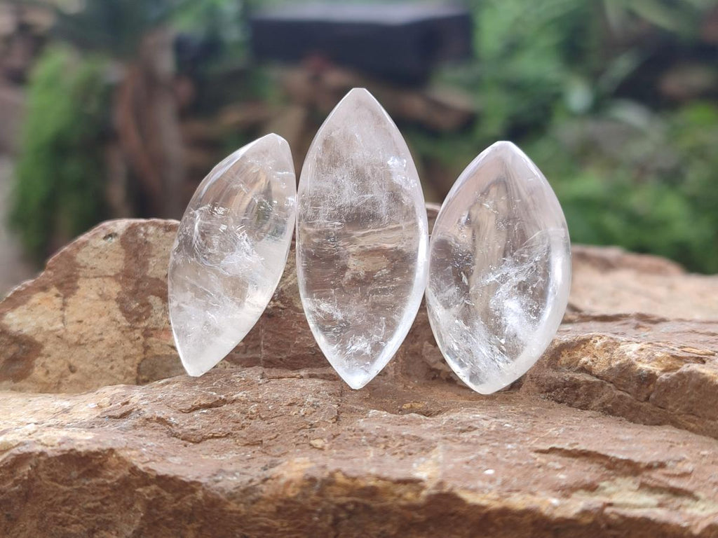 Polished Rock Crystal Quartz "Angel Tears" Free Forms x 70 From Madagascar - Toprock Gemstones and Minerals 