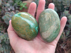 Polished Chrome Verdite Gemstone Palm Stones x 12 From Zimbabwe - Toprock Gemstones and Minerals 