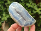Polished Blue Lace Agate Standing Free Forms x 3 From Nsanje, Malawi - Toprock Gemstones and Minerals 