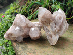 Natural Phantom Cascading Smokey Luena Quartz Clusters x 3 From Luena, Congo - Toprock Gemstones and Minerals 