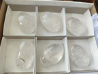 Polished Girasol Pearl Quartz Palm Stones x 6 From Ambatondrazaka, Madagascar - Toprock Gemstones and Minerals 