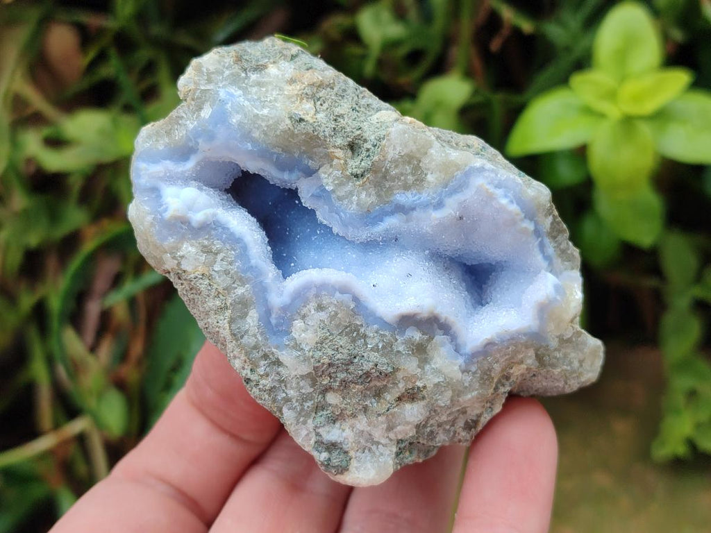 Natural Blue Lace Agate Geode Specimens x 12 From Nsanje, Malawi - Toprock Gemstones and Minerals 
