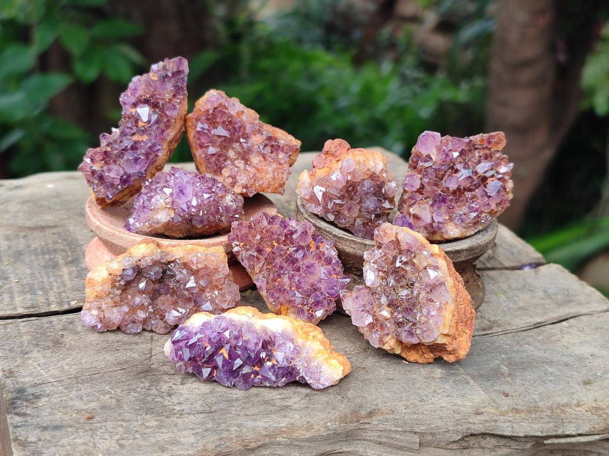 Natural Dark Purple Amethyst Quartz Crystal Plates x 63 From Boekenhouthoek, South Africa - Toprock Gemstones and Minerals 