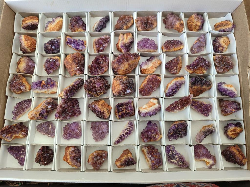Natural Dark Purple Amethyst Quartz Crystal Plates x 63 From Boekenhouthoek, South Africa - Toprock Gemstones and Minerals 