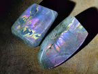 Polished Rare Purple Sunset Flash Labradorite Standing Free Forms x 12 From Madagascar - Toprock Gemstones and Minerals 