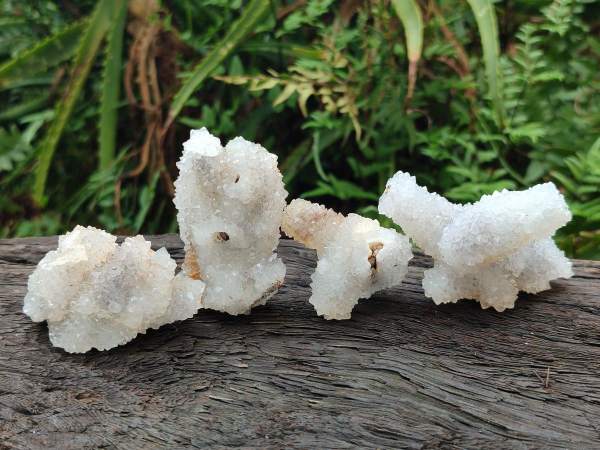 Natural Small Drusy Snow Finger Crystal Clusters x 35 From Albert's Mountain, Lesotho - Toprock Gemstones and Minerals 