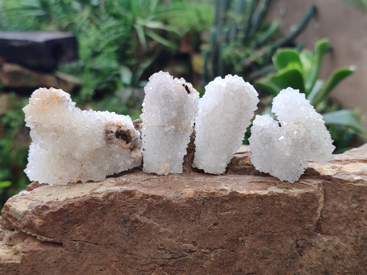 Natural Small Drusy Snow Finger Crystal Clusters x 35 From Albert's Mountain, Lesotho - Toprock Gemstones and Minerals 