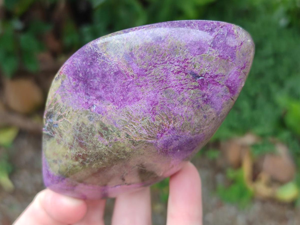 Polished Stichtite Standing Free Forms x 3 From Barberton, South Africa - Toprock Gemstones and Minerals 