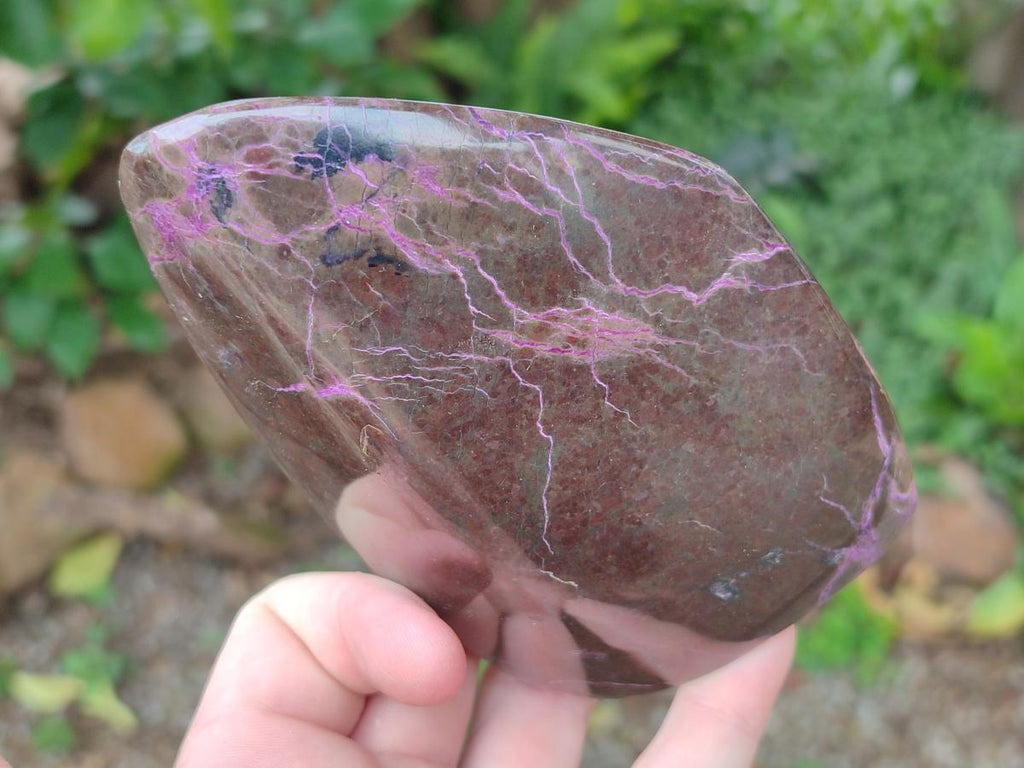 Polished Stichtite Standing Free Forms x 3 From Barberton, South Africa - Toprock Gemstones and Minerals 