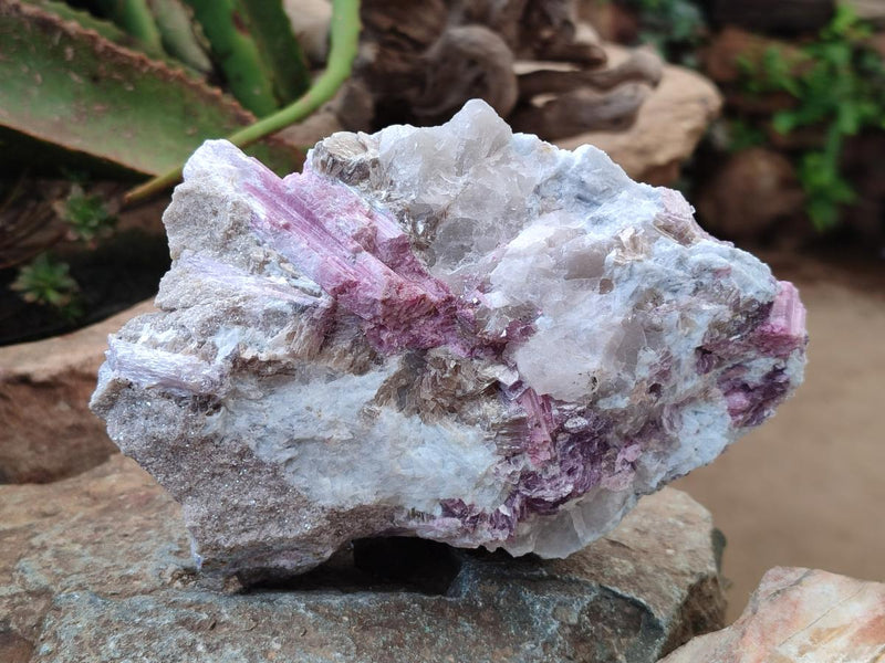 Natural Pink Rubellite Tourmaline Specimens x 2 From Karibib, Namibia - Toprock Gemstones and Minerals 