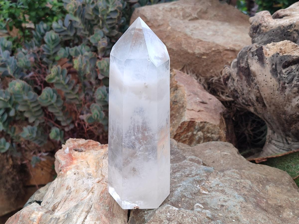 Polished Large Clear Quartz Display Crystal x 1 From Madagascar - Toprock Gemstones and Minerals 