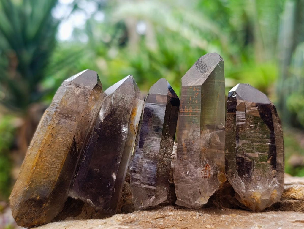 Natural Smokey Quartz Crystals x 35 From Mulanje, Malawi - Toprock Gemstones and Minerals 