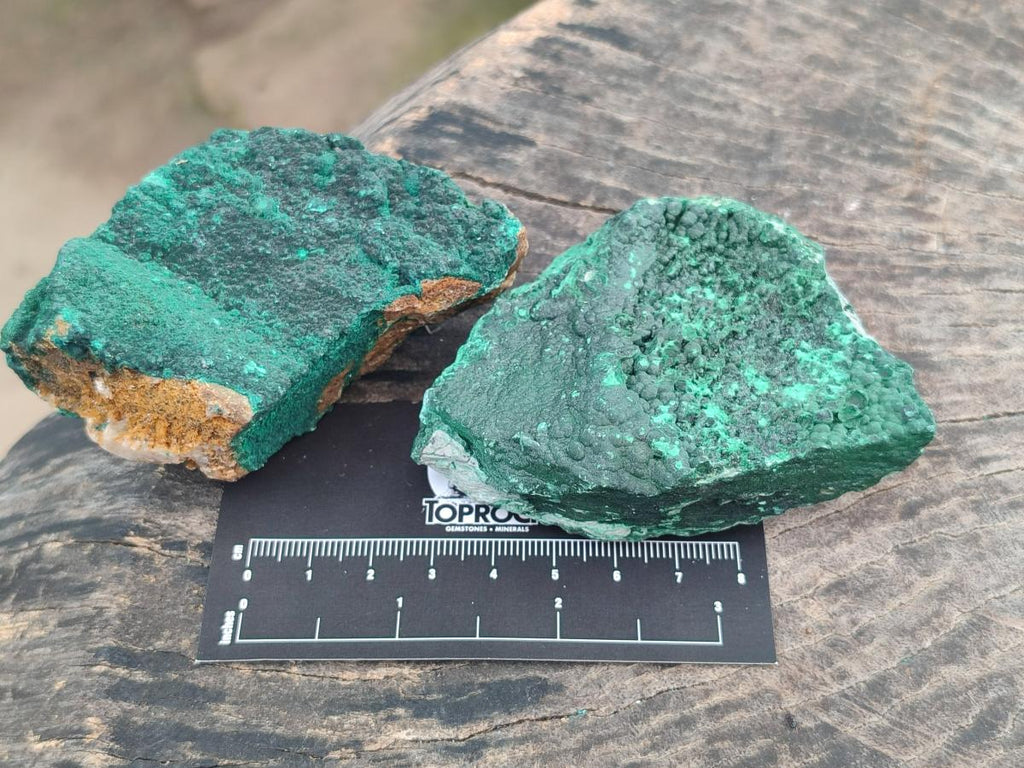 Natural Botryoidal Crystalline Malachite Specimens x 12 From Tenke Fungurume, Congo - Toprock Gemstones and Minerals 