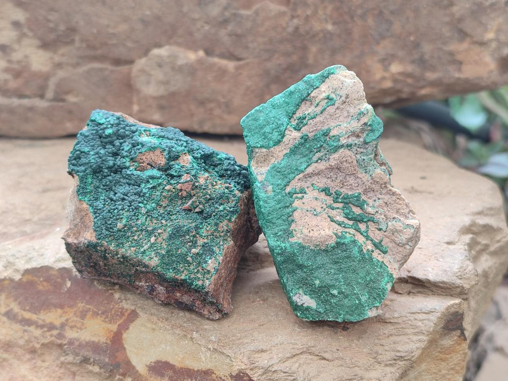 Natural Botryoidal Crystalline Malachite Specimens x 12 From Tenke Fungurume, Congo - Toprock Gemstones and Minerals 