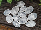Polished Girasol Pearl Quartz Palm Stones x 12 From Ambatondrazaka, Madagascar - Toprock Gemstones and Minerals 