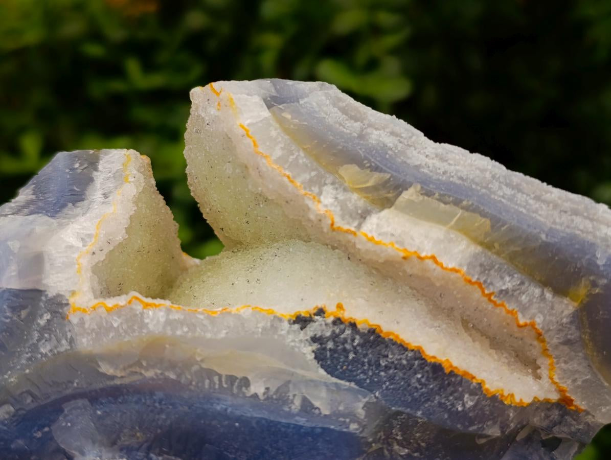 Natural Etched Blue Chalcedony Geodes x 4 From Nsanje, Malawi - Toprock Gemstones and Minerals 
