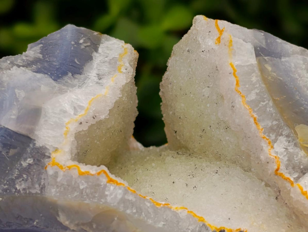Natural Etched Blue Chalcedony Geodes x 4 From Nsanje, Malawi - Toprock Gemstones and Minerals 