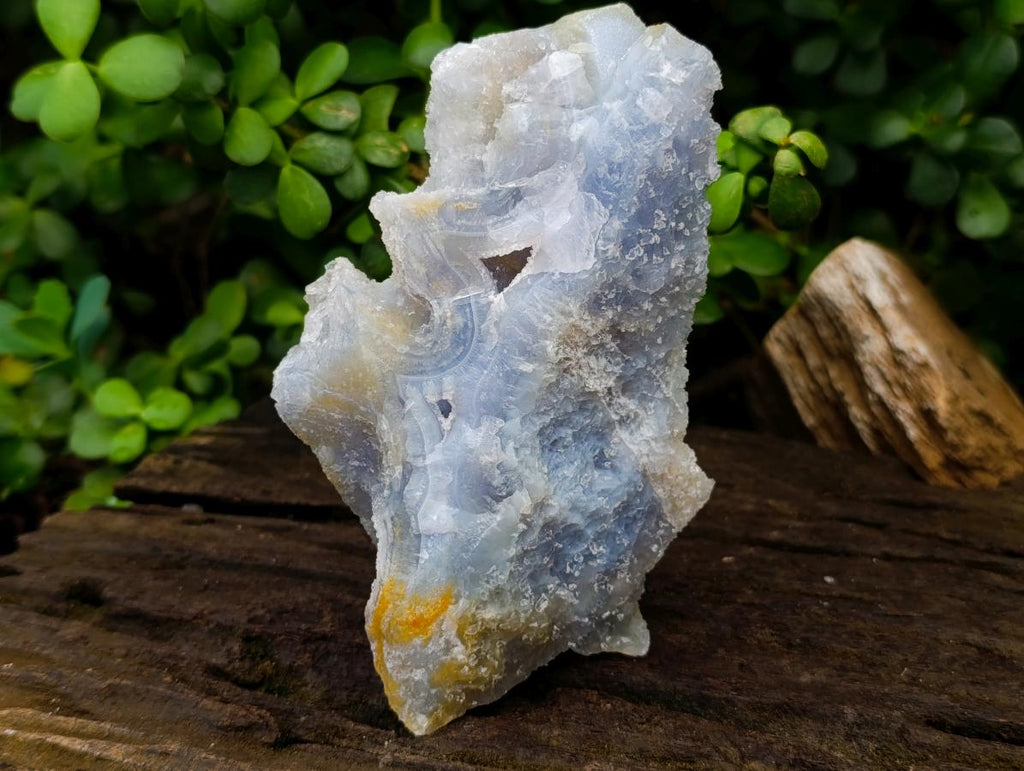Natural Etched Blue Chalcedony Geodes x 4 From Nsanje, Malawi - Toprock Gemstones and Minerals 