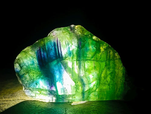 Polished Watermelon Fluorite Slices x 3 From Uis, Namibia - Toprock Gemstones and Minerals 