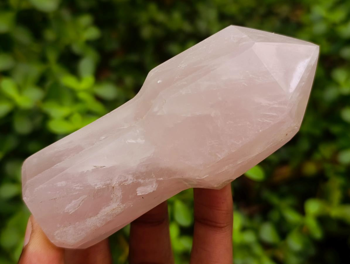 Polished Gemmy Rose Quartz Crystal Sceptres x 6 From Madagascar - Toprock Gemstones and Minerals 