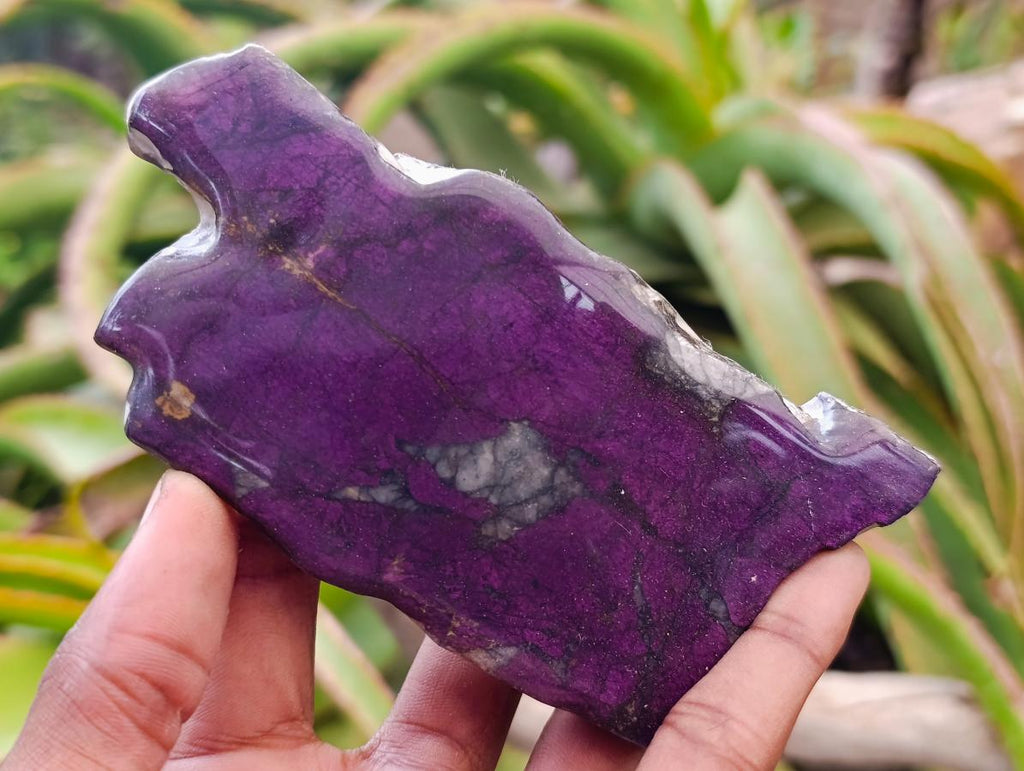 Polished One Side Metallic Purpurite Specimens x 6 From Erongo Namibia - Toprock Gemstones and Minerals 
