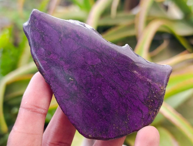 Polished One Side Metallic Purpurite Specimens x 6 From Erongo Namibia - Toprock Gemstones and Minerals 