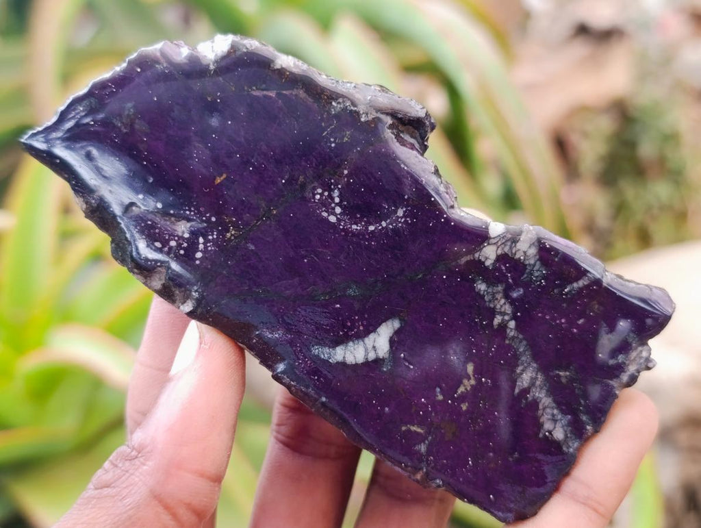 Polished One Side Metallic Purpurite Specimens x 6 From Erongo Namibia - Toprock Gemstones and Minerals 