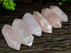 Polished Gemmy Rose Quartz Crystals x 6 From Madagascar - Toprock Gemstones and Minerals 