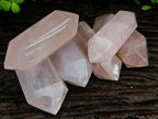 Polished Gemmy Rose Quartz Crystals x 6 From Madagascar - Toprock Gemstones and Minerals 