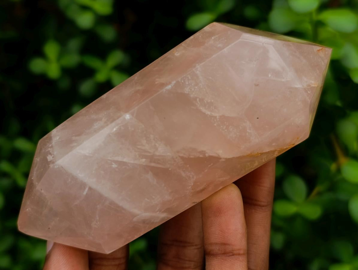 Polished Gemmy Rose Quartz Crystals x 6 From Madagascar - Toprock Gemstones and Minerals 