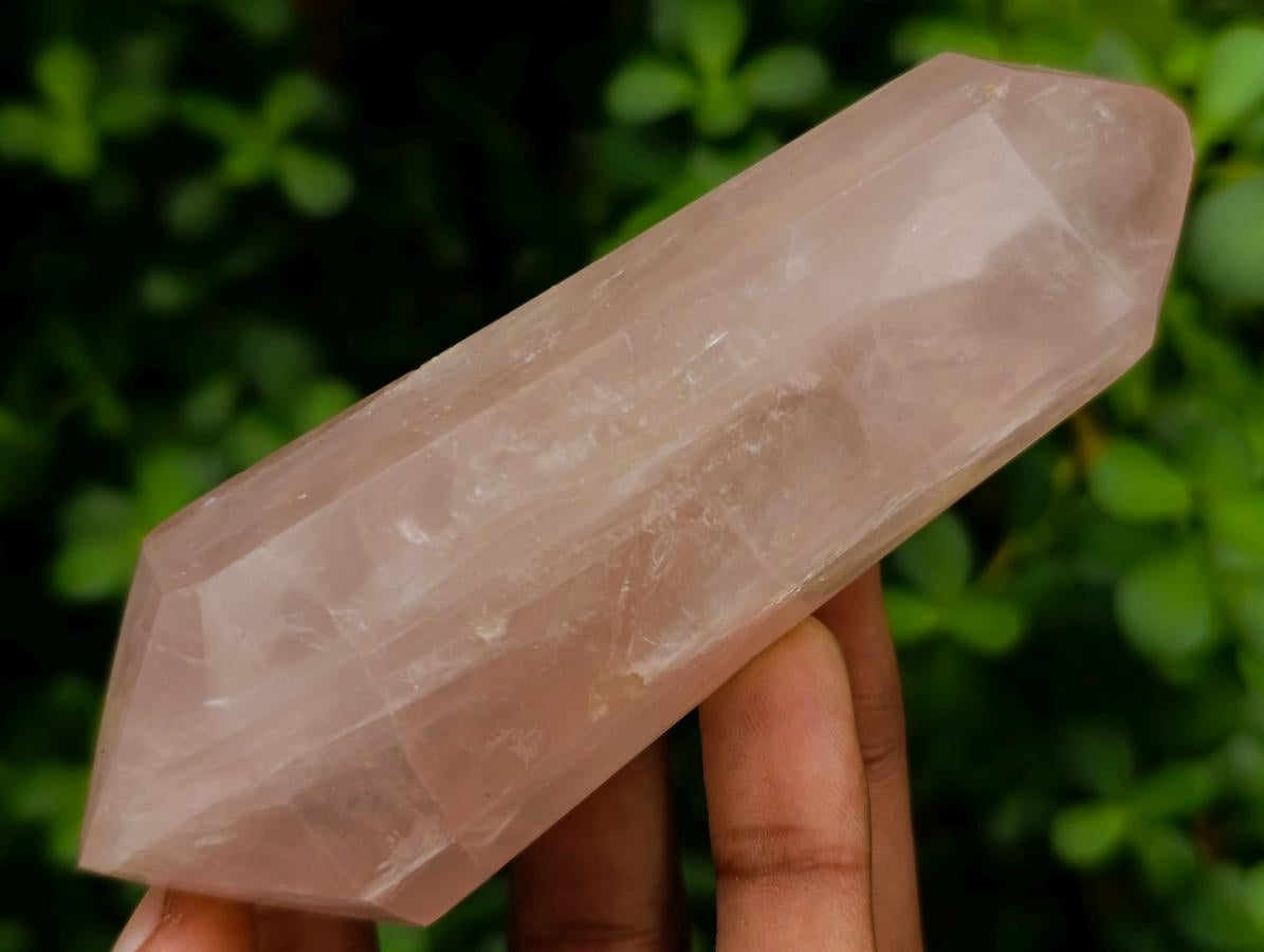 Polished Gemmy Rose Quartz Crystals x 6 From Madagascar - Toprock Gemstones and Minerals 