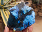 Polished One Side Labradorite Display Pieces x 6 From Madagascar - Toprock Gemstones and Minerals 