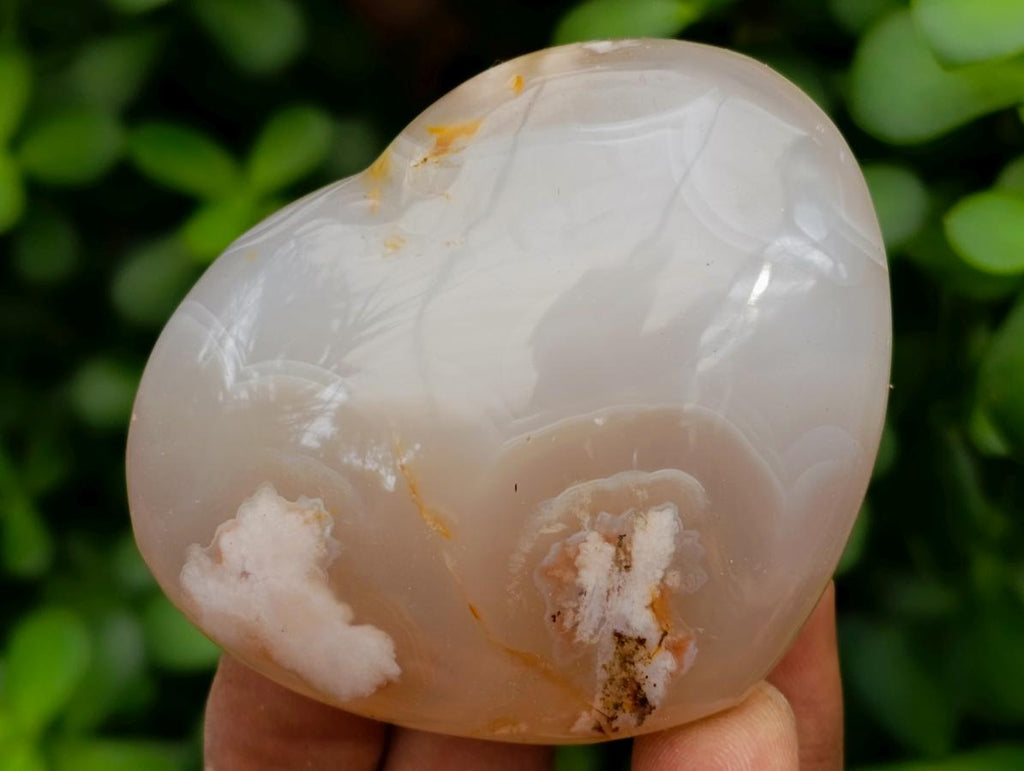 Polished Flower Agate Hearts x 7 From Antsahalova, Madagascar - Toprock Gemstones and Minerals 