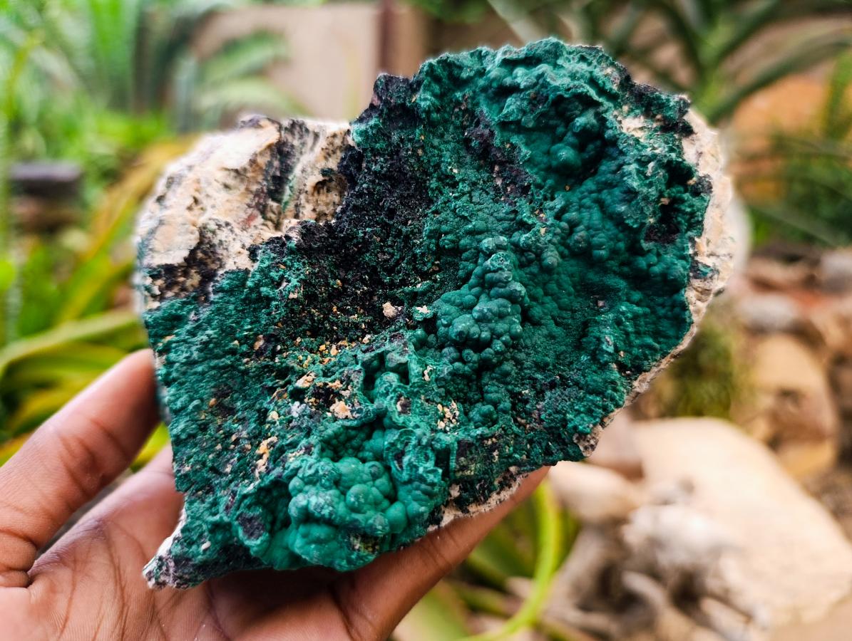 Natural Botryoidal Crystalline Malachite Specimens x 2 From Tenke Fungurume, Congo - Toprock Gemstones and Minerals 