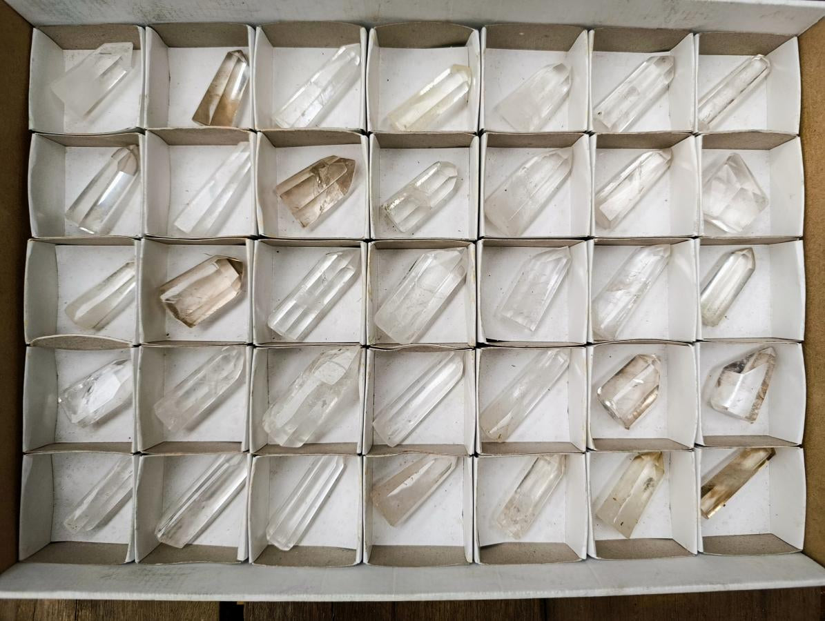 Polished Clear Quartz Display Crystals x 35 From Madagascar - Toprock Gemstones and Minerals 
