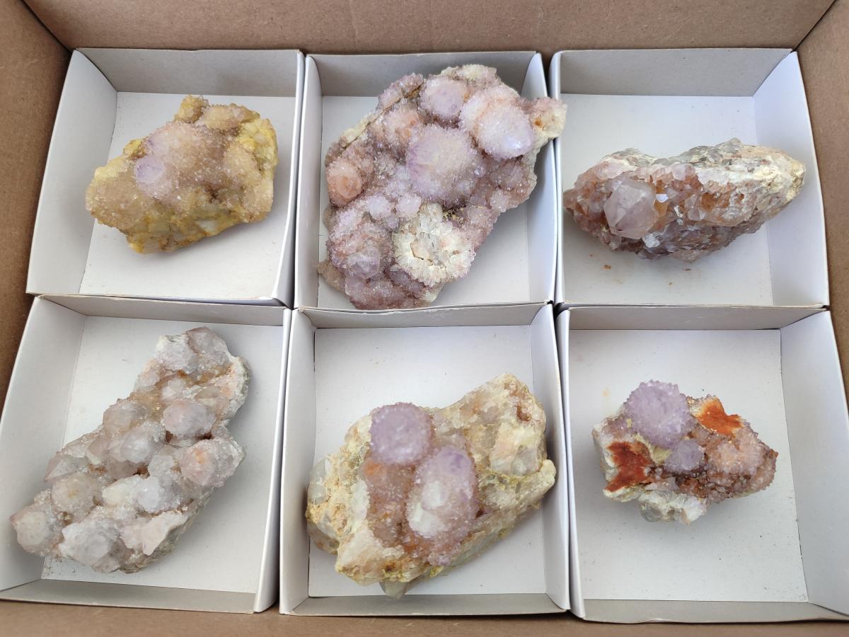 Natural Amethyst and Ametrine Spirit Clusters x 6 From Boekenhouthoek, South Africa - Toprock Gemstones and Minerals 