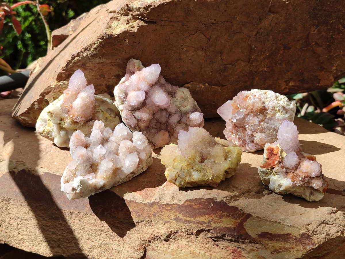 Natural Amethyst and Ametrine Spirit Clusters x 6 From Boekenhouthoek, South Africa - Toprock Gemstones and Minerals 