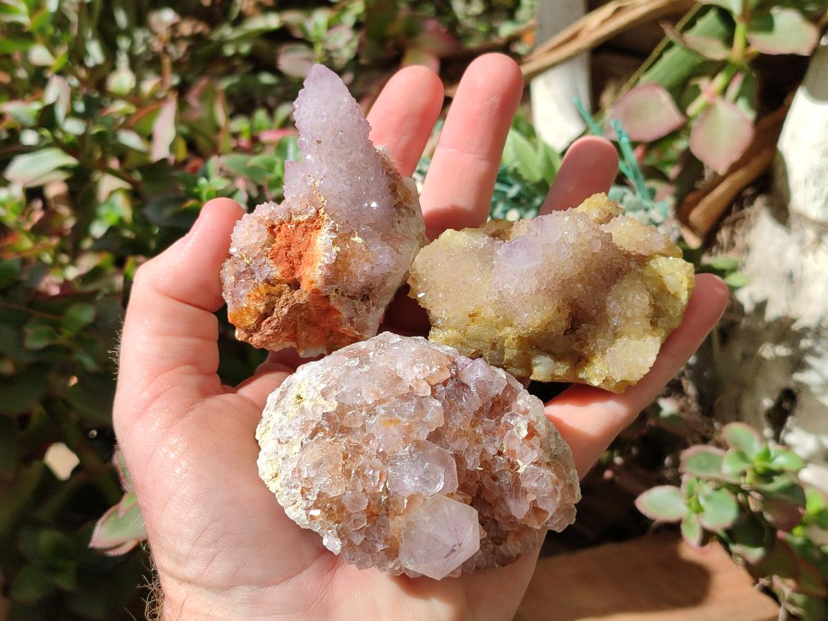 Natural Amethyst and Ametrine Spirit Clusters x 6 From Boekenhouthoek, South Africa - Toprock Gemstones and Minerals 