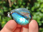 Polished Labradorite Pendants x 12 From Madagascar - Toprock Gemstones and Minerals 