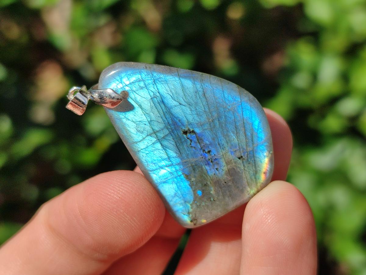 Polished Labradorite Pendants x 12 From Madagascar - Toprock Gemstones and Minerals 