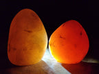 Polished Orange Twist Calcite Standing Free Forms x 2 From Maevantanana, Madagascar - Toprock Gemstones and Minerals 
