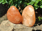 Polished Orange Twist Calcite Standing Free Forms x 2 From Maevantanana, Madagascar - Toprock Gemstones and Minerals 