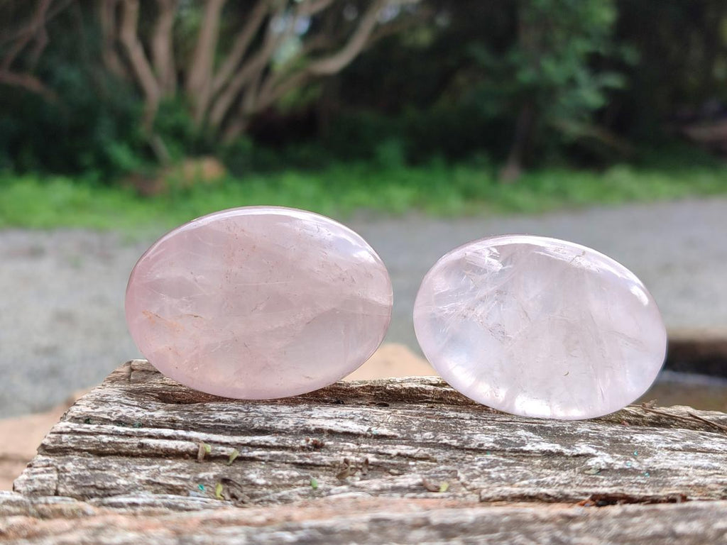 Polished Gemmy Rose Quartz Palm Stones x 20 From Madagascar - Toprock Gemstones and Minerals 